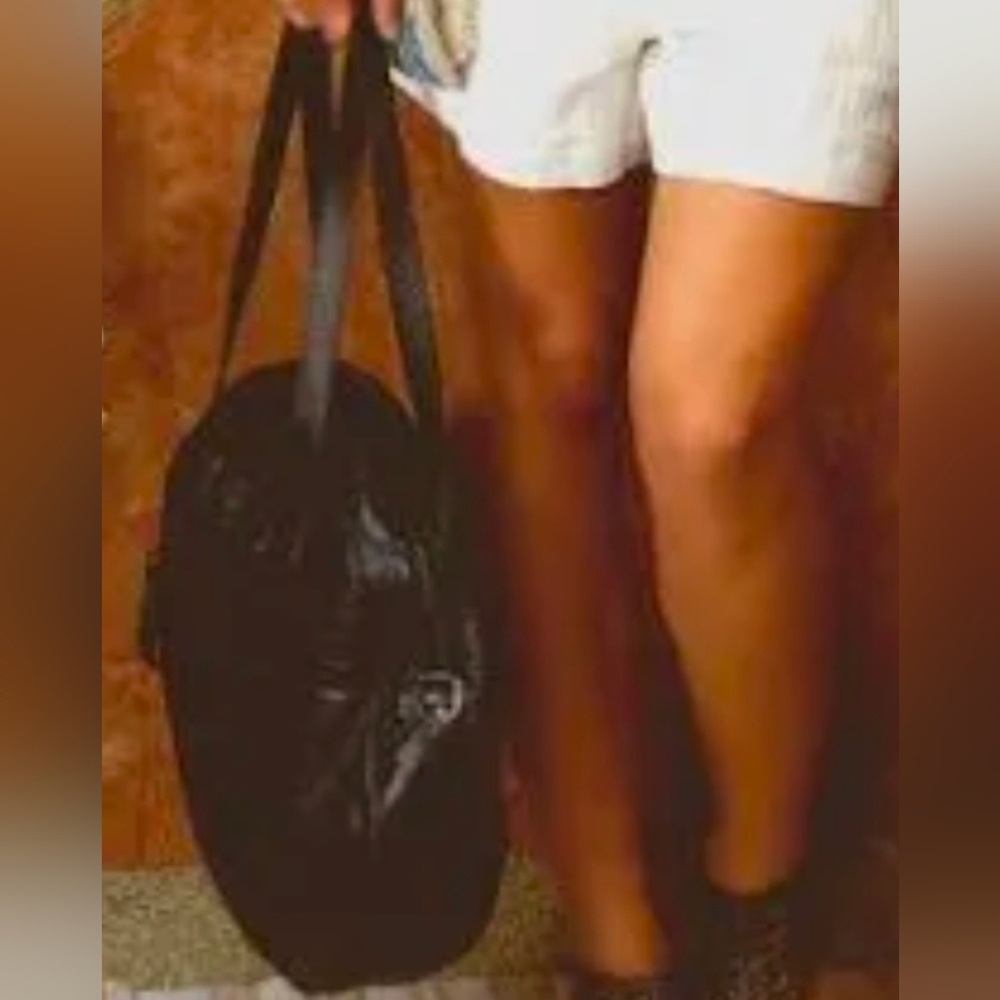 Bed STU Saray Leather Round Crossbody Tote Black NWT